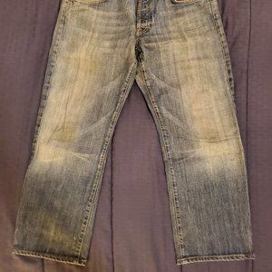 7 FOR ALL MANKIND JEANS BUTTON FLY SIZE 36 HEM TO THE LENGTH 30 INCH INSEAM USED